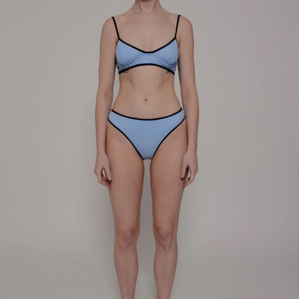 Nu Swim HIGH CUT CONTRAST BOTTOM and PLUTO TOP | Blue and Black 💙🖤